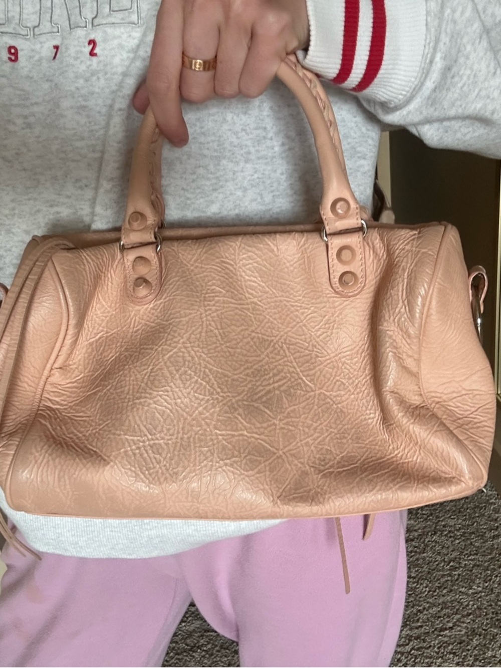 Balenciaga Small Top-Handle Satchel Bag in pale pink/beige - Picture 9 of 9